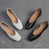 Johnature Square Toe Office Lady Pumps Genuine Leather Fashion Thick Heeled Slip-on Women's Shoes