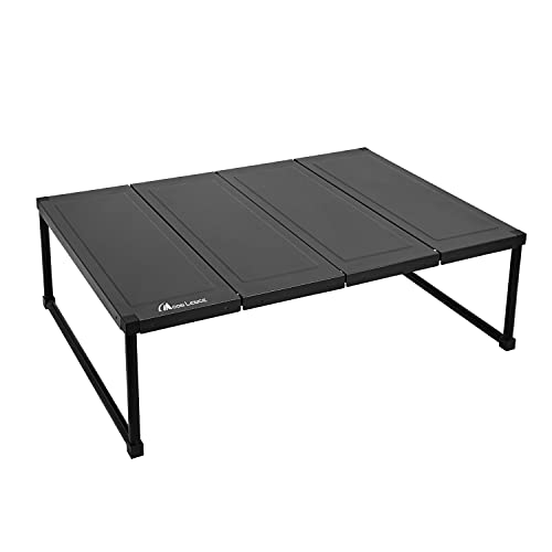 MOON LENCE Folding Camping Table, Outdoor Table, Aluminum Alloy, Compact, Ultra-Lightweight, Heat-Resistant, Low Table, Aluminum Roll-Up Table, Campin
