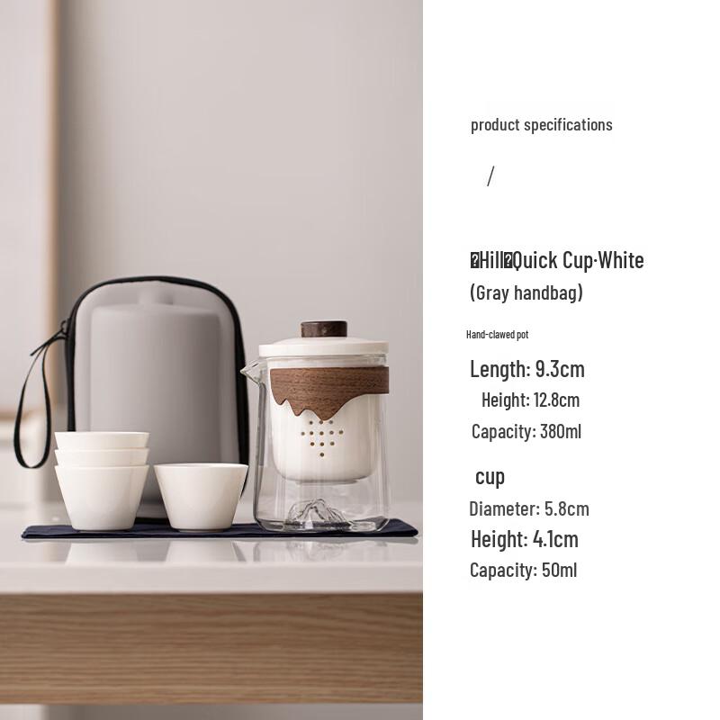 

Panda Portable Ceramic & Glass Travel Tea Set