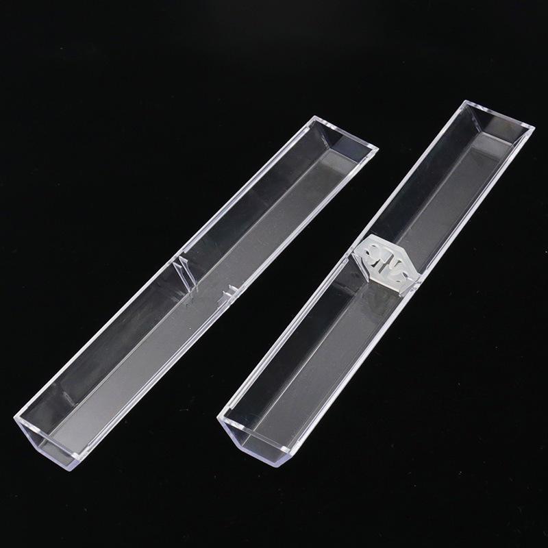 Cylindrical & Square Eyelash Tweezers Storage Box with Golden Feather Design