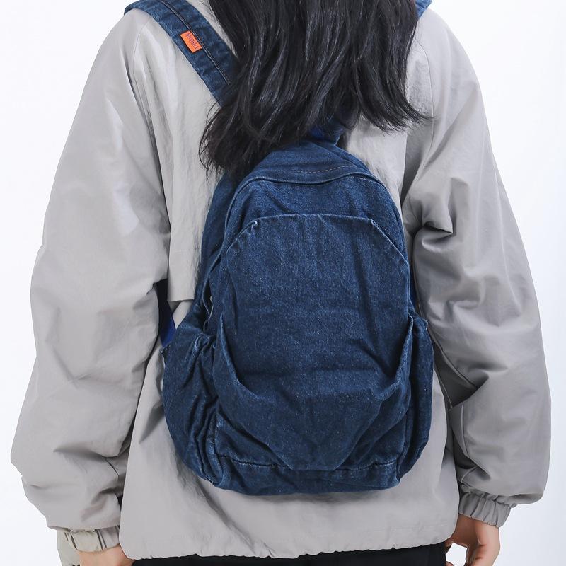 Denim Outing Shopping Small Backpack Women's Backpack Fashion Versatile School Bag