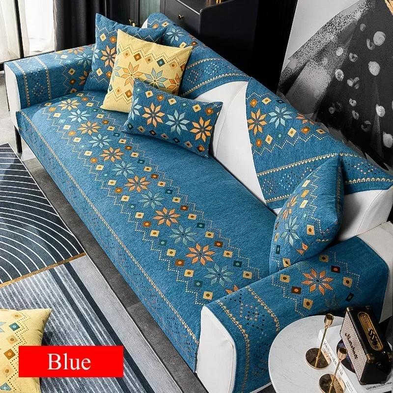 1PC Bohemia Sofa Mat Covers for Living Room Non-slip Universal Sofa Cushion Slipcovers Pet Kids Couch Protector Home Decor