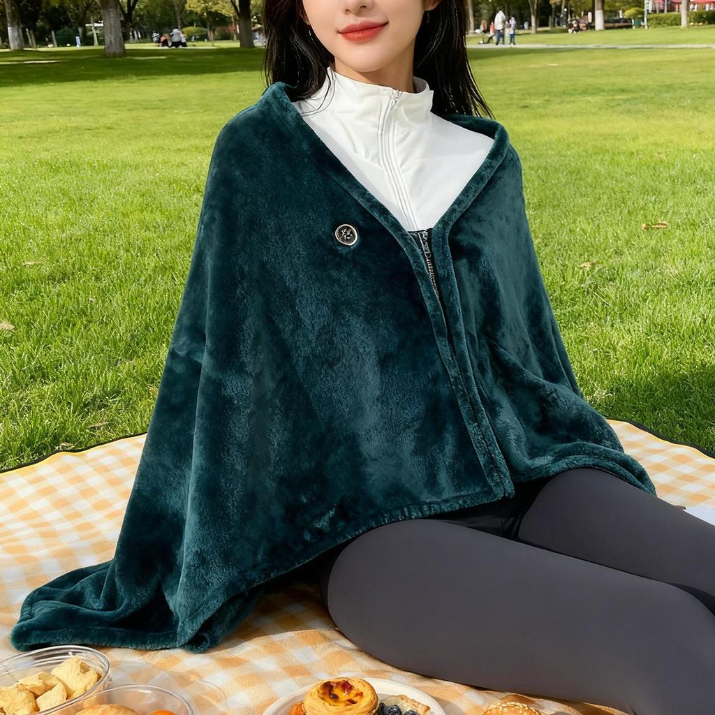 Heated Shawl USB Rechargeable Wearable Electric Shawl Rechargeable Heated Blanket For Room Offices School Travel Camp Picnic