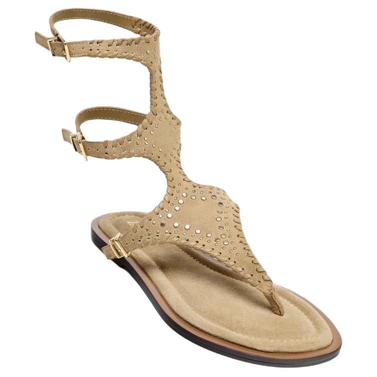 Zara Comfortable Vintage Roman Sandals Women Sandals Sand-Brown 2601610107