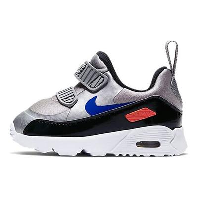 Air Max Tiny 90 Slip-On Cushioning Low-Top Running Shoes Baby Sneaker Metallic-Silver 881924-017