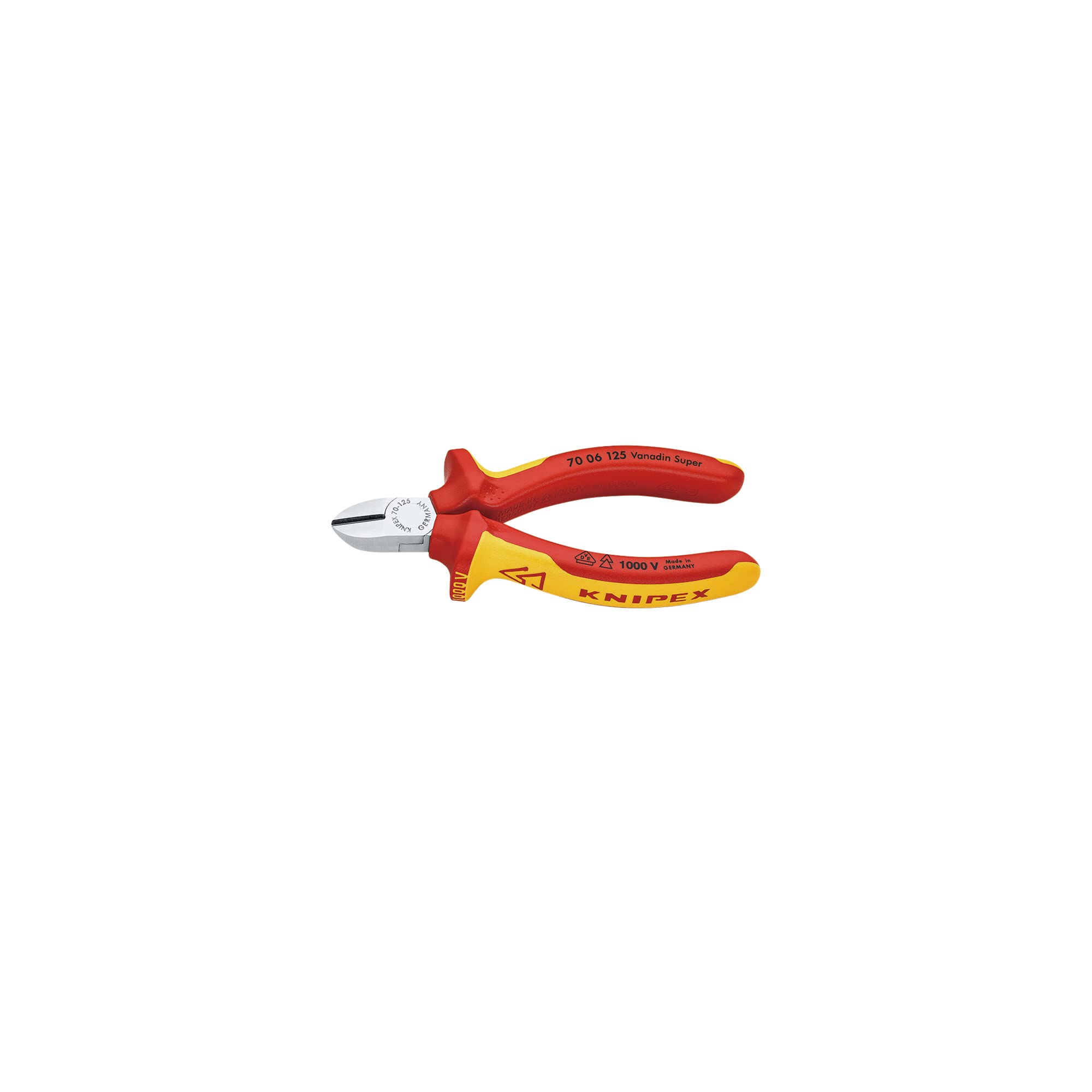 

Изолированные диагональные кусачки KNIPEX 1000 В 7006-125