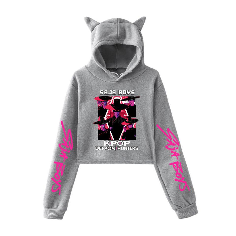 Hot Movie Print Saja Boys Hoodies Women Long Sleeve Movie Sweatshirt Hooded Casual Girls Crop Top Pullover Streetwear Clothes