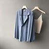 Spring Autumn Fashion Solid Casual Sunscreen Shirts Women Blouse Loose Chiffon Thin Shirt Blazer Oversize