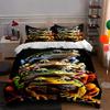 Colorful Frog Stack Bedding Duvet Cover Sets Duvet Covers Pillowcases Gifts (1 * Duvet Cover 2 * Pillowcases, Without Duvet Insert)