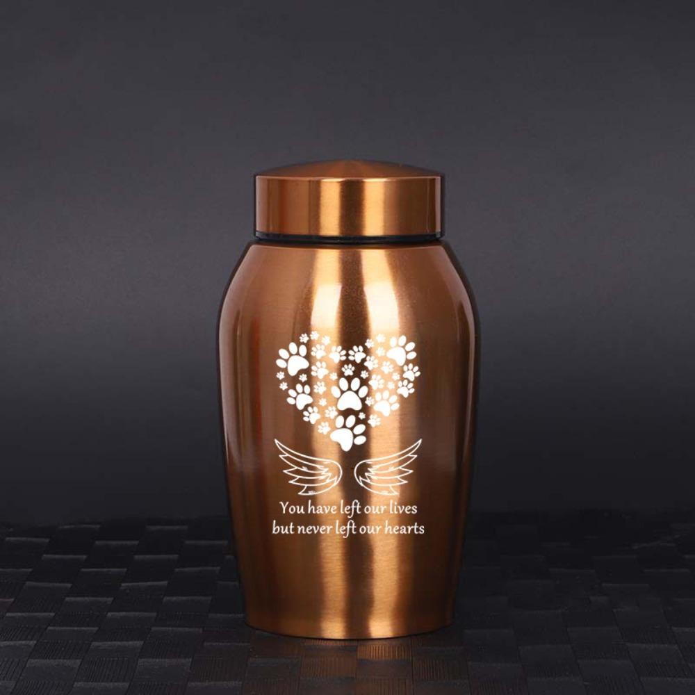 Sealed Pets Cremation Urn Pet Paw Print Dog Cat Cremation Urns Memento Burial Holder  Ashes Storage