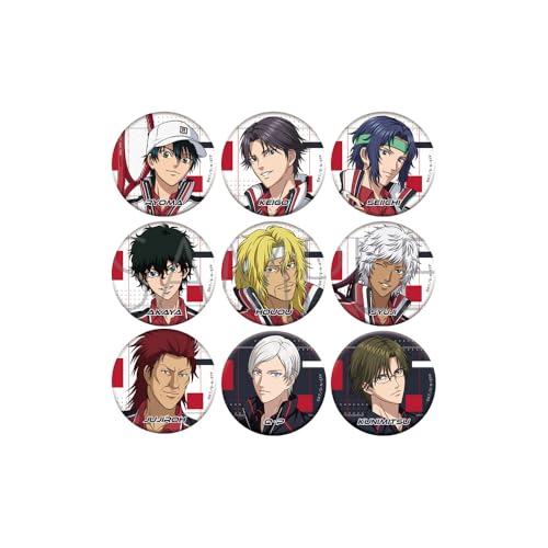The New Prince of Tennis [Anime Version] Character Badge Collection 9-Piece Box