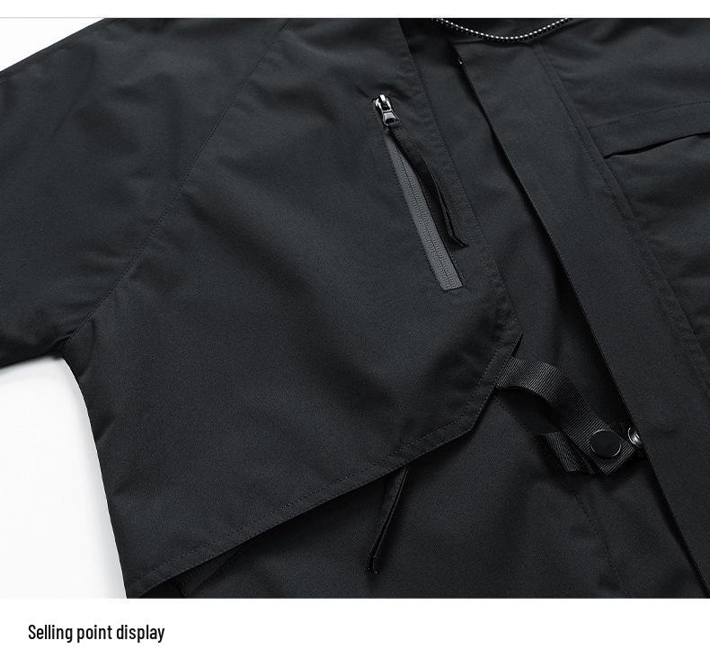 2024 Unisex Spring/Autumn Hooded Jacket - Loose Fit, Mountain-Inspired Windbreaker, Couple Style