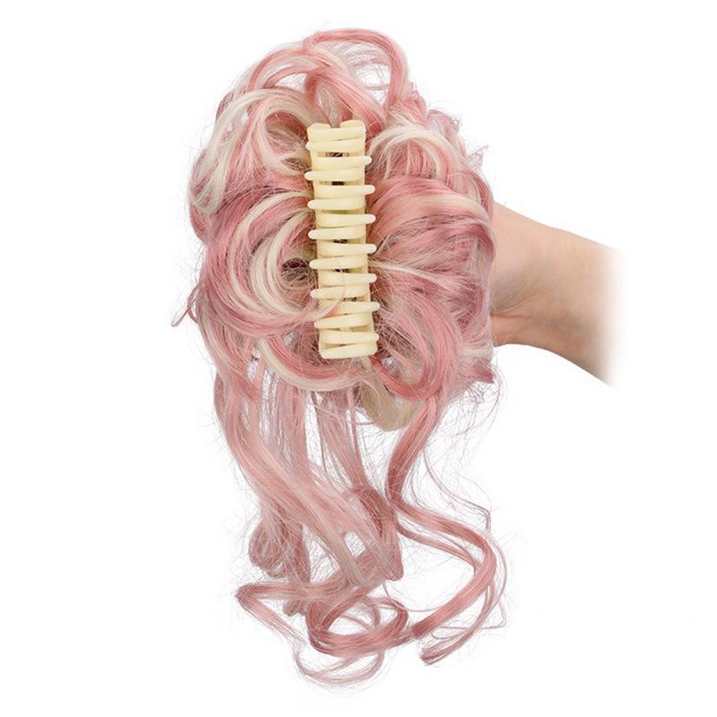 Multi-Color Long Tassel Hair Tie Clip with Fluffy Silk Flower Bud - Celebrity Style