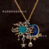 Of Antique European Jewelry Moen Face Sun Moon Vintage Necklace Unique High-end Feel