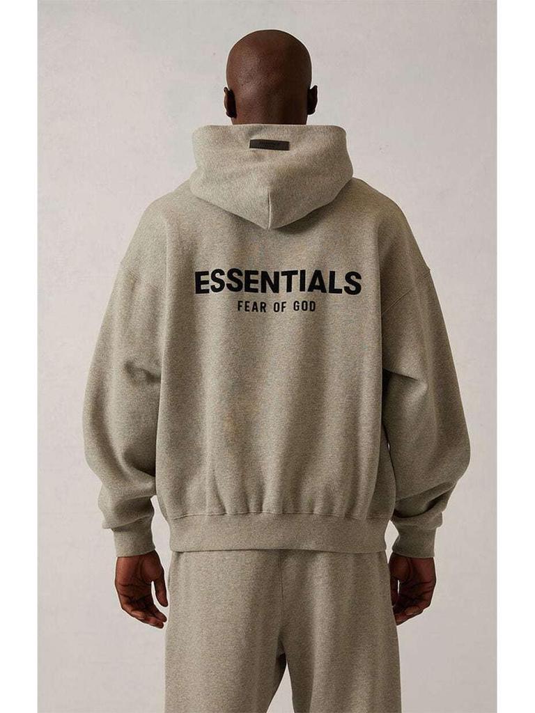 FOG ESSENTIALS Unisex Beflocktes Kapuzensweatshirt 2022SS Trendiges Design
