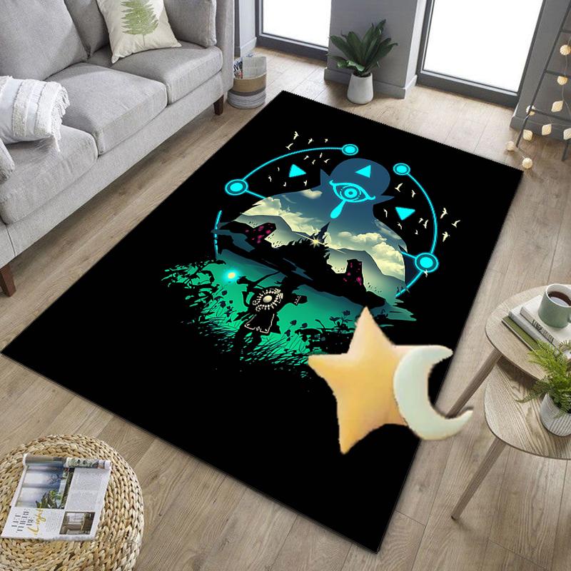 Heroic Legend Crest Office Rug Chair Mat, Game Carpet, Suitable for Front Door, Bedroom, Living Room, Desk, Holiday Gift