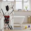 Boys Girls Japan Style Shower Curtain Japanese Geisha Bath Curtain Cherry Blossoms Bathroom Accessories Kids Teens