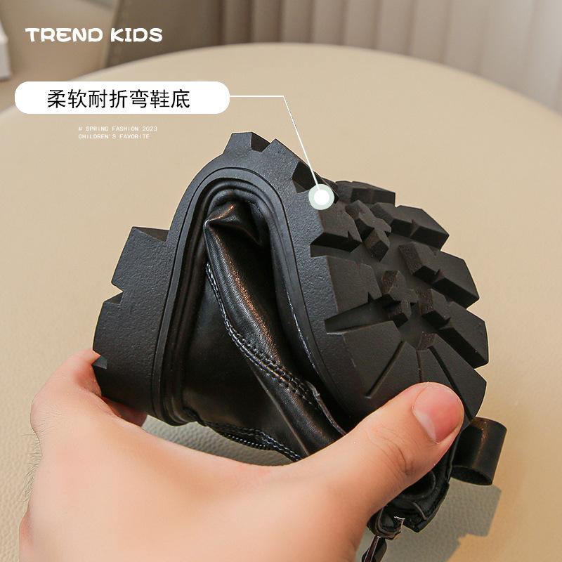 Mädchen Lederstiefel Schwarz Braun Kinder Chelsea Boots Rutschfest Kinder Kurzstiefel für Jungen Großbritannien PU Runde Spitze