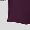 INCERUN Sommer Herren Rollkragen Kurzarm Lässige Enganliegende Oberteile T-Shirts