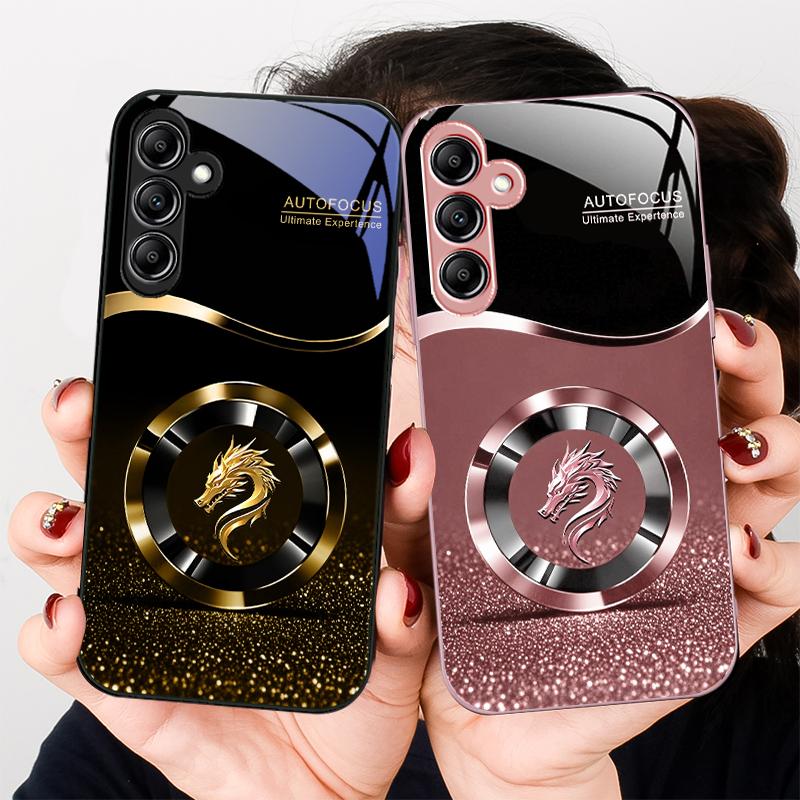 Purple new dragon head For Samsung A20 30 22 23 24 25 26 31 32 33 34 35 42 50 51 52 53 54 55 56 70 71 72 73 glass phone case