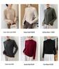 Women's 2025 Autumn/Winter Cashmere Loose Knit Sweater with Half-High Neck