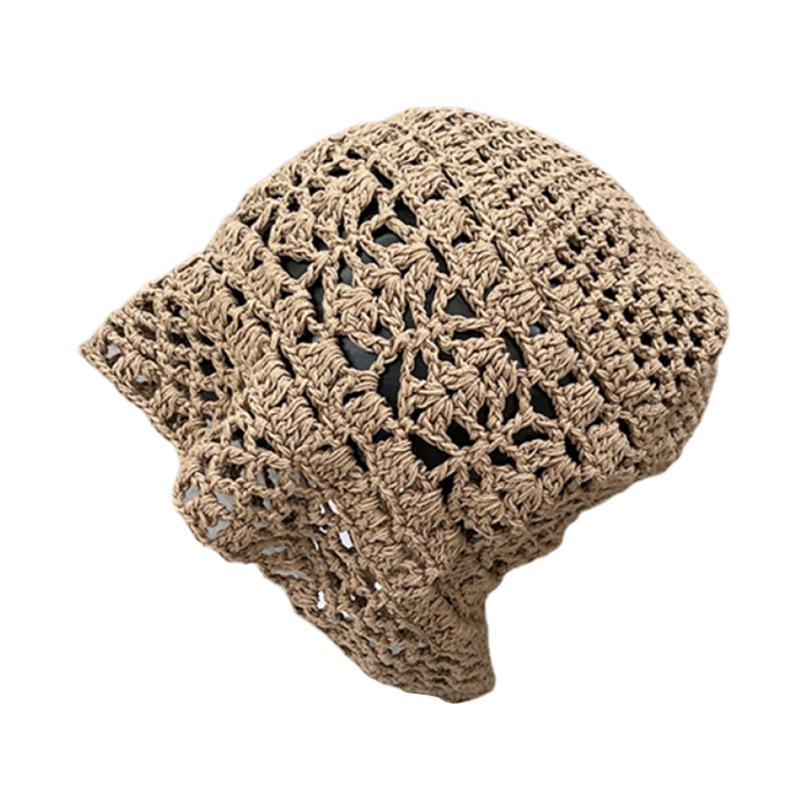 Slack Pile Kappe 25 Handgehäkelt Gehäkelt Hohl Gestrickt Kopfbedeckung Damen Sommer Dünner Pullover Hut