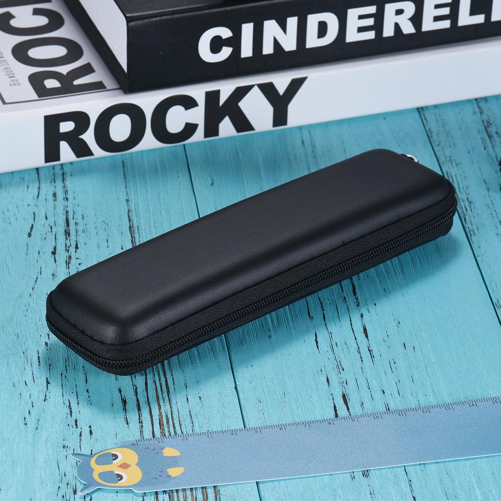 Pen Pencil PPT Pointer Holder Makeup Brush Bag EVA Hard Shell Case Stationery Pouch Box Black