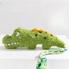 Durable Indestructible Rope Knot Dog Chew Toy Squeaky Plush Pet Toy Interactive Tug of War Training Toys for Small Medium Dogs