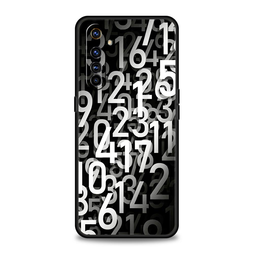 

Soft TPU For Realme 11 10 9 Pro Plus GT2 GT3 GT5 C21 C25 C35 C53 C55 C67 Pro 5G Shockproof Phone Case Number Pattern Fundas Bags Realme C35