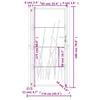 Garden Gate Anthracite 100 X 175 Cm Steel Grass Design