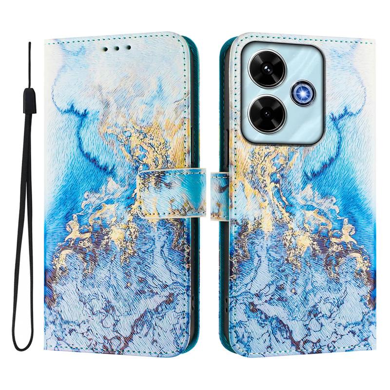 Luxury Flip Leather Case For Xiaomi Poco M6 Plus Flip Cover on For Xiomi Mi PocoM6 4G M 6 Pro 5G Wallet Bags Flower Cases Etui