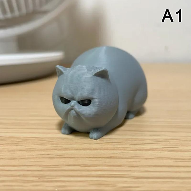 

Статуэтка злого котенка, напечатанная на 3D-принтере, фигурка кошки, портативные животные, напечатанные на 3D-принтере, необычный подарок для любителей животных, украшение для дома
