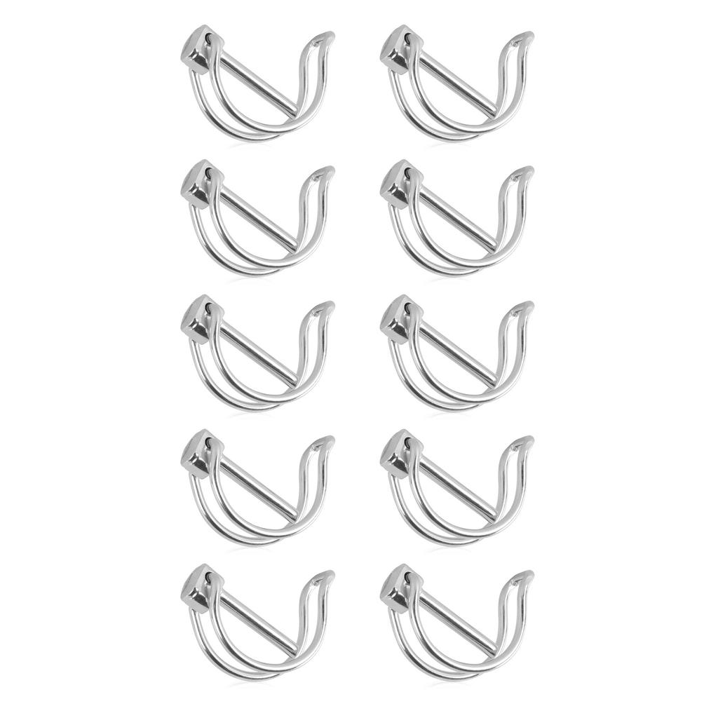 10Pcs Stainless Steel Folding Latch Pins For Equipment Trailer Clutch Lock Jack Legs Secure Connection