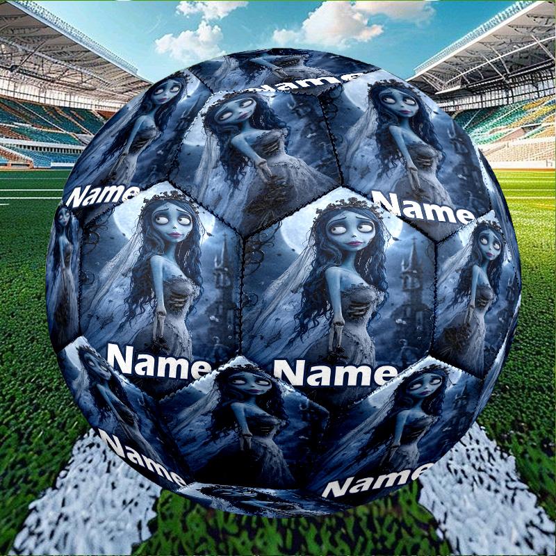 Custom Name Personalized Corpse Bride Print Size 5 Soccer Ball Training & Match Football, for Team, Kicking, Gift for Football