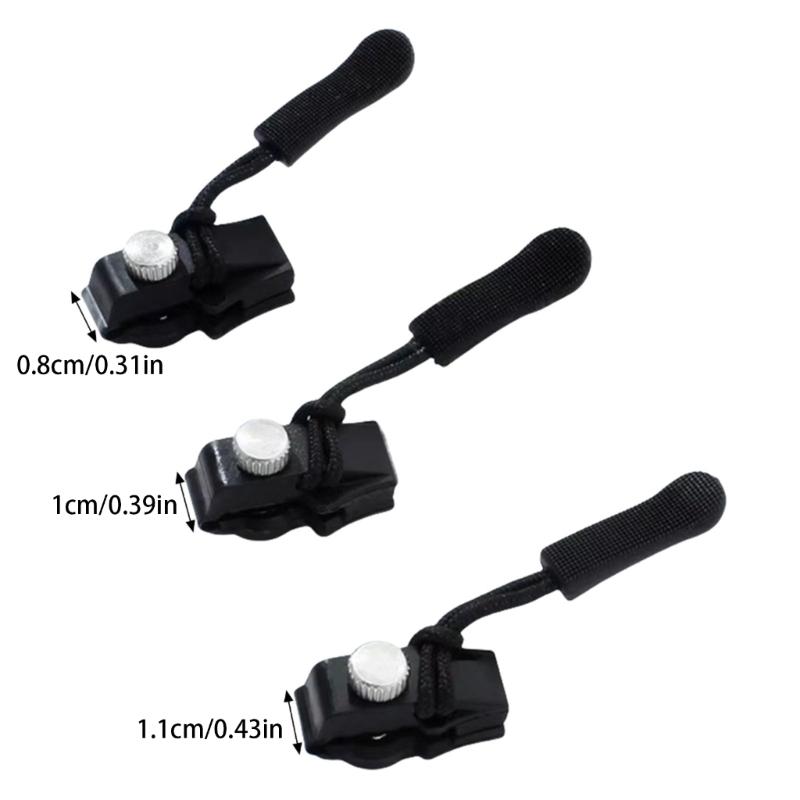 3 Pcs Zips Repair Set Zippers Replacement Set Three Size Zippers Repair Kits Easy To Install for Jackets Suitcase