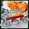 Double Burger Presses Aluminum Non-Stick Burger Meat Patty Press Manual Hamburger Makers Mold Kitchen Meat Patties Making Tool