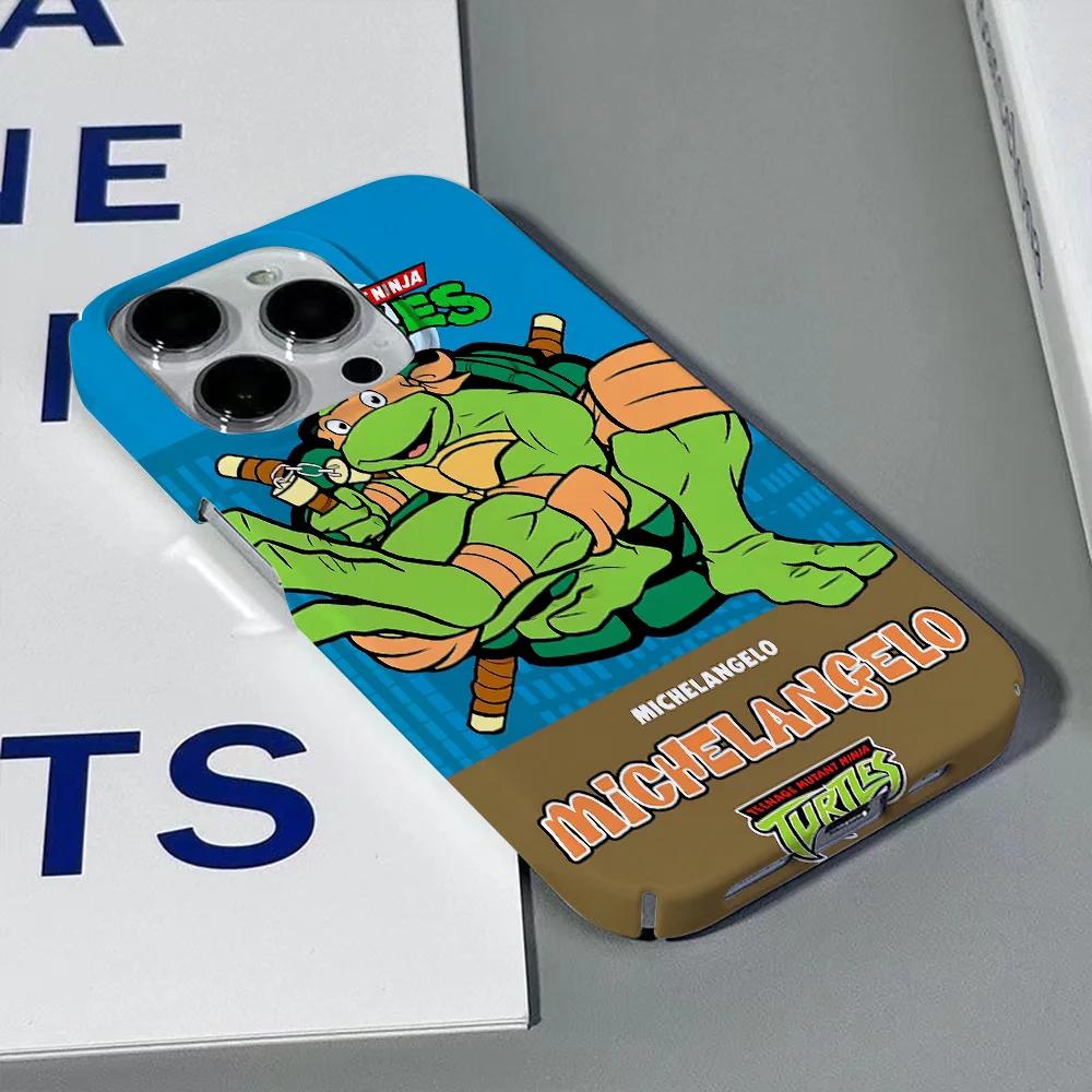 

N-Ninja Turtles Phone Case for iPhone 16 15 14 13 12 11 Pro Max XS XR XSMax 6 7 8 Plus Glossy HD Hard PC Cover iPhone 11 ProMax