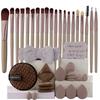 Set Pennelli Trucco Premium Sintetici Kabuki Fondotinta Correttori Cipria Fard Miscelazione Viso Occhi Set Pennelli