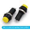 2PCS PBS-11A PBS-11B 12mm self-locking Plastic Push Button Switch Latching Switchs 3A 250V AC 2PIN
