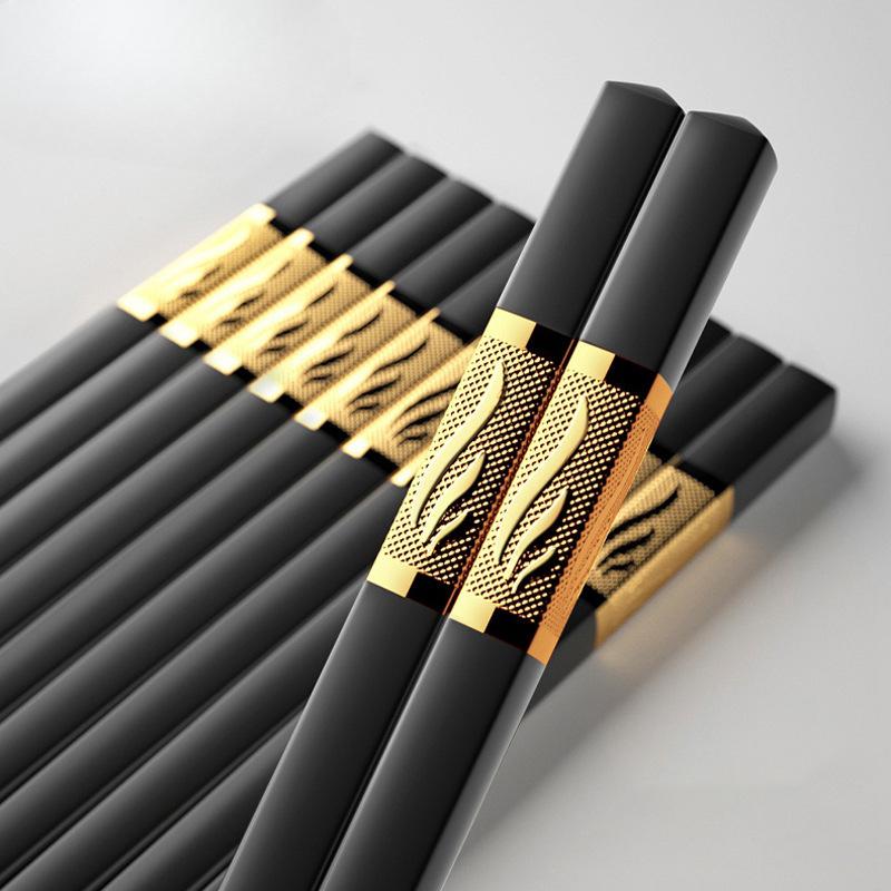 High-end Alloy Chopsticks and Tableware for Household Use Disinfection Chopsticks High-temperature Resistant Chopsticks