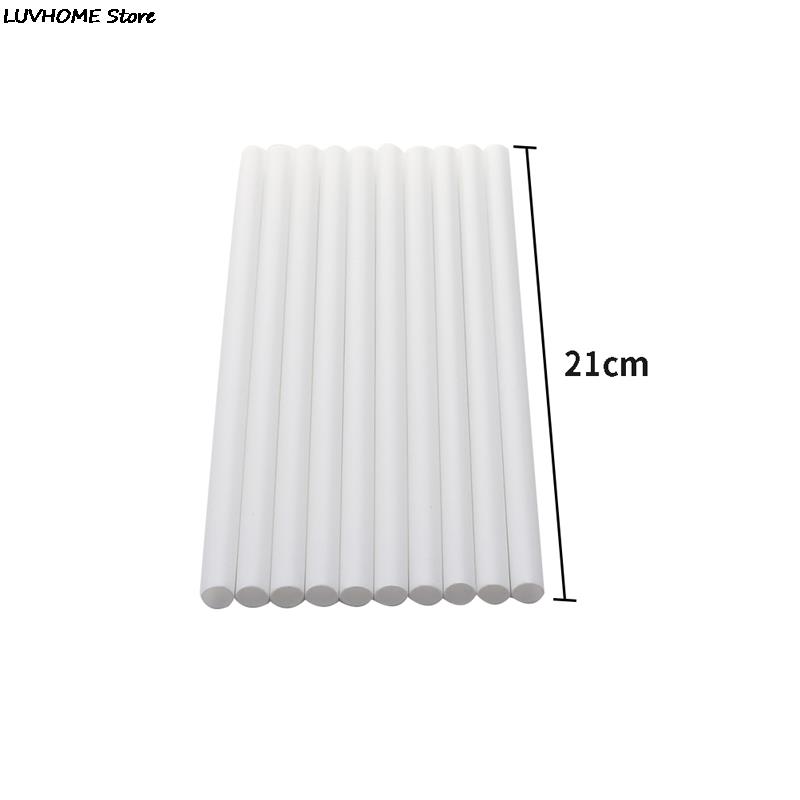 Neue 10 Stück 21cm/24cm/30cm Kuchenstäbe Weiße Kunststoff-Kuchenstützstangen Runde Stäbe Strohhalme Wiederverwendbar