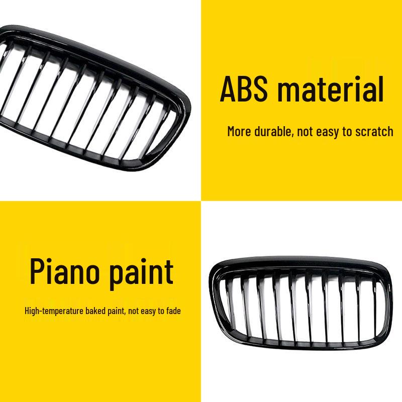 Gloss Black Single Bar Grille for BMW 2 Series F45 (2014-2017) - Front Air Intake