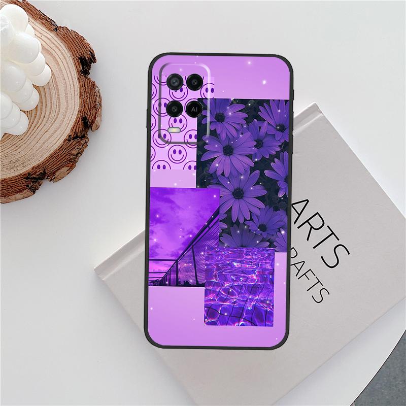 

Purple aesthetic Case For Oppo A60 A74 A94 A54 A18 A38 A58 A78 A98 A40 A80 A16 A76 A96 A15 A57S A17 A77 Cover OPPO A60 4G