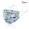 Washable Breathable Face Mask Anti-UV Sunscreen Mask Fashion Cotton Printing Mask  Outdoor Sports
