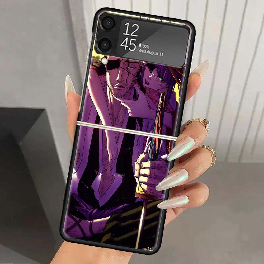 Bleach Kyoraku Shunsui Hard PC Back Phone Case for Samsung Galaxy ZFlip 7 6 5 Z Flip 4 ZFlip6 Z Flip7 5G ZFlip4 Flip3 Zflip5 Cov