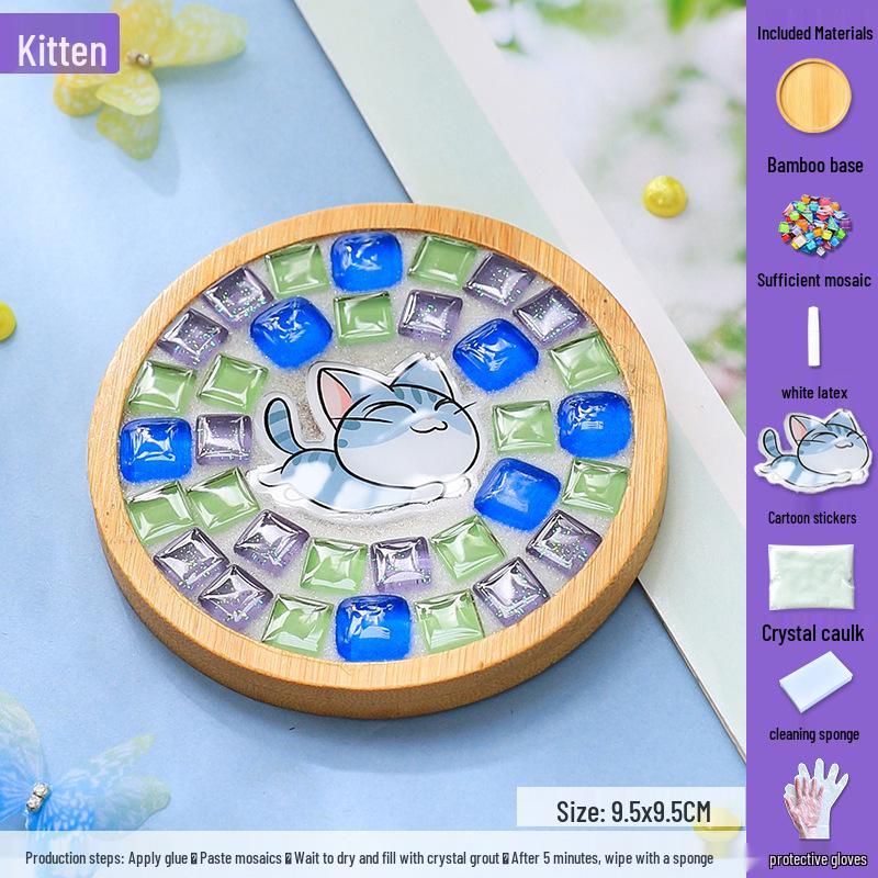 Mosaic DIY Coaster Kit: Parent-Child Creative Gift for Kids