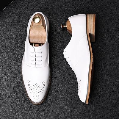 Neue Herren Kleider Lederschuhe Männlich Designer Schwarz Weiß Schnürer Oxfords Hochzeit Abschlussball Homecoming Schuhe Zapatos Hombre