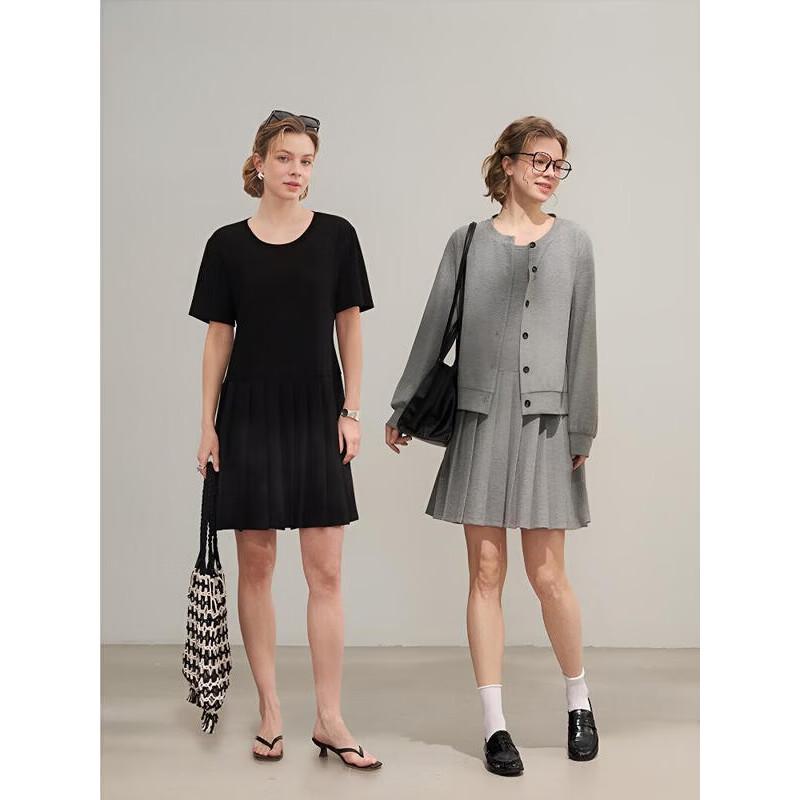 Youthful Korean Style Knit Cardigan & Pleated Dress Collection