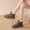 Women's Winter Chunky Platform Snow Boots Non-Slip Water Resistant Ankle Booties With Faux Fur Lining Comfort Warm Walking Short Boot Shoes for Women