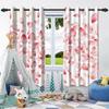 Wildflowers Floral Green Plants Window Curtains Blackout Washable Polyester Fabric Bedroom Living Room Home Decor Curtain 2 Pcs